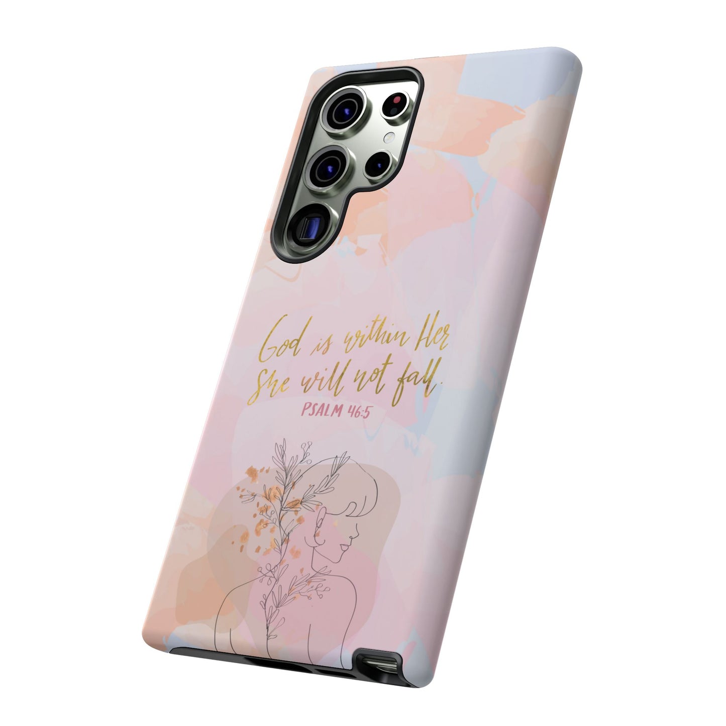 God is Within Her She will not fall Psalm 46:5 Bible Verse Phone Case