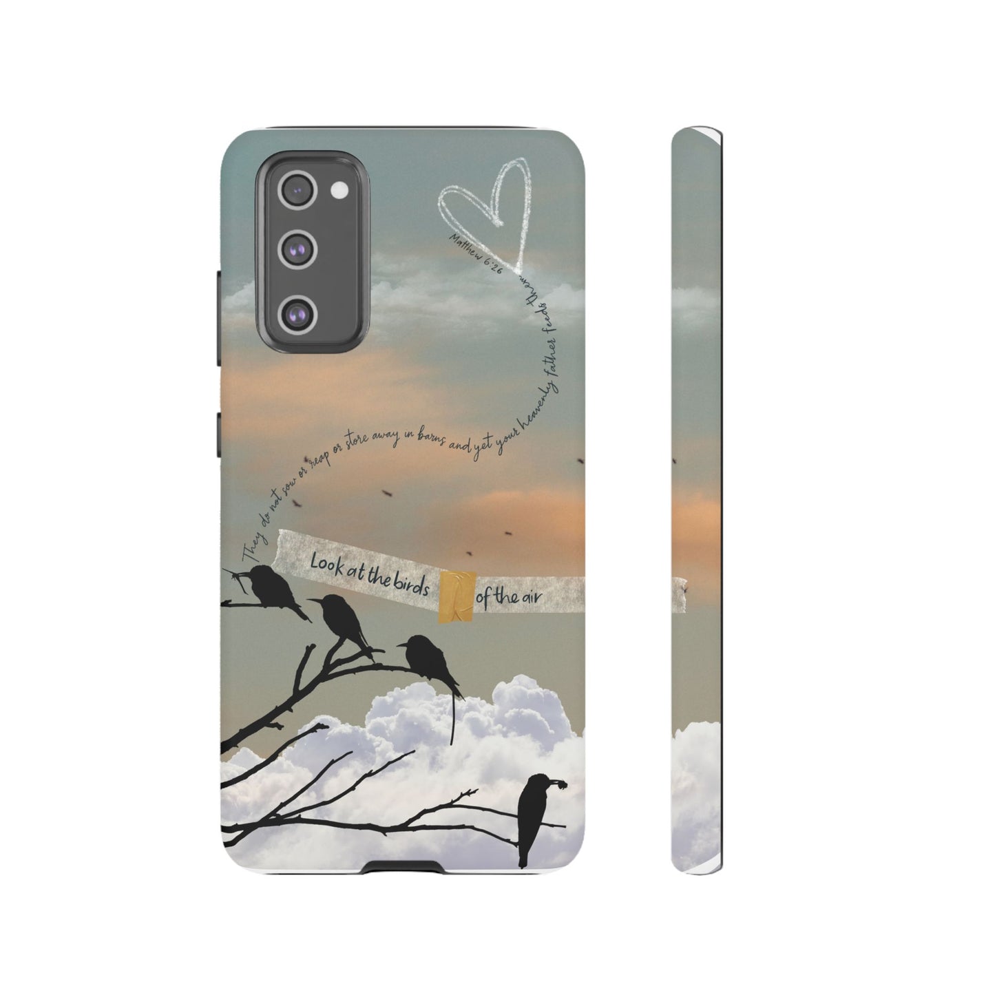 Look at the Birds of the Air, Luke Bible Verse Phone Case