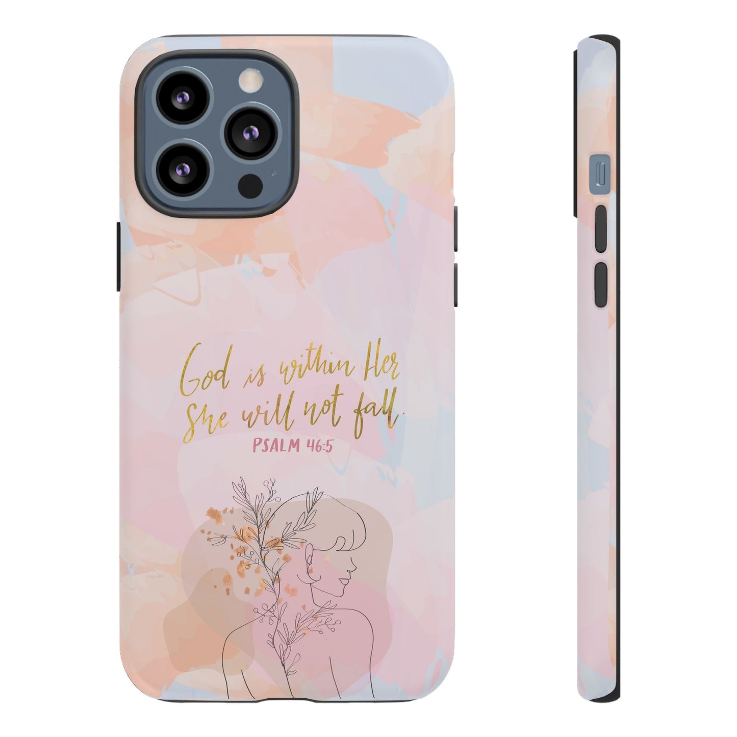 God is Within Her She will not fall Psalm 46:5 Bible Verse Phone Case