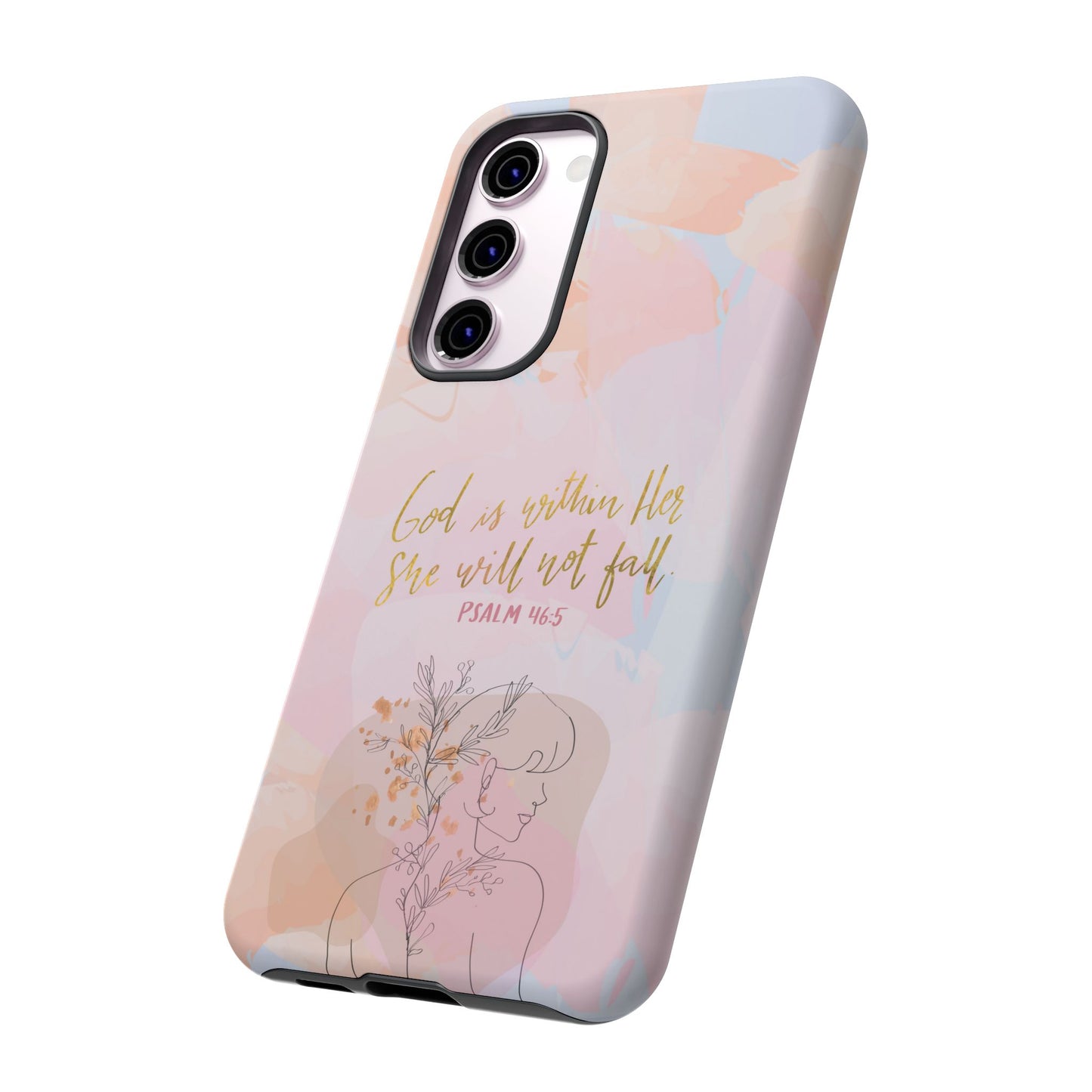 God is Within Her She will not fall Psalm 46:5 Bible Verse Phone Case