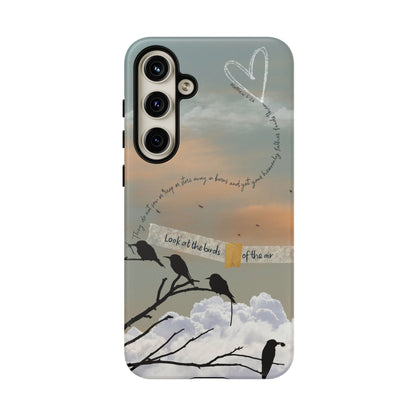 Look at the Birds of the Air, Luke Bible Verse Phone Case