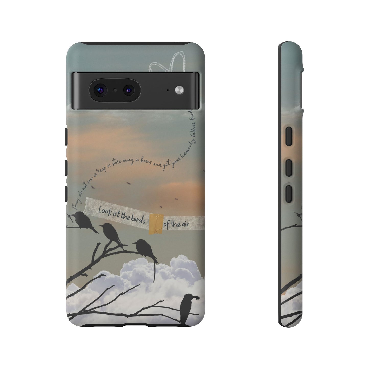 Look at the Birds of the Air, Luke Bible Verse Phone Case