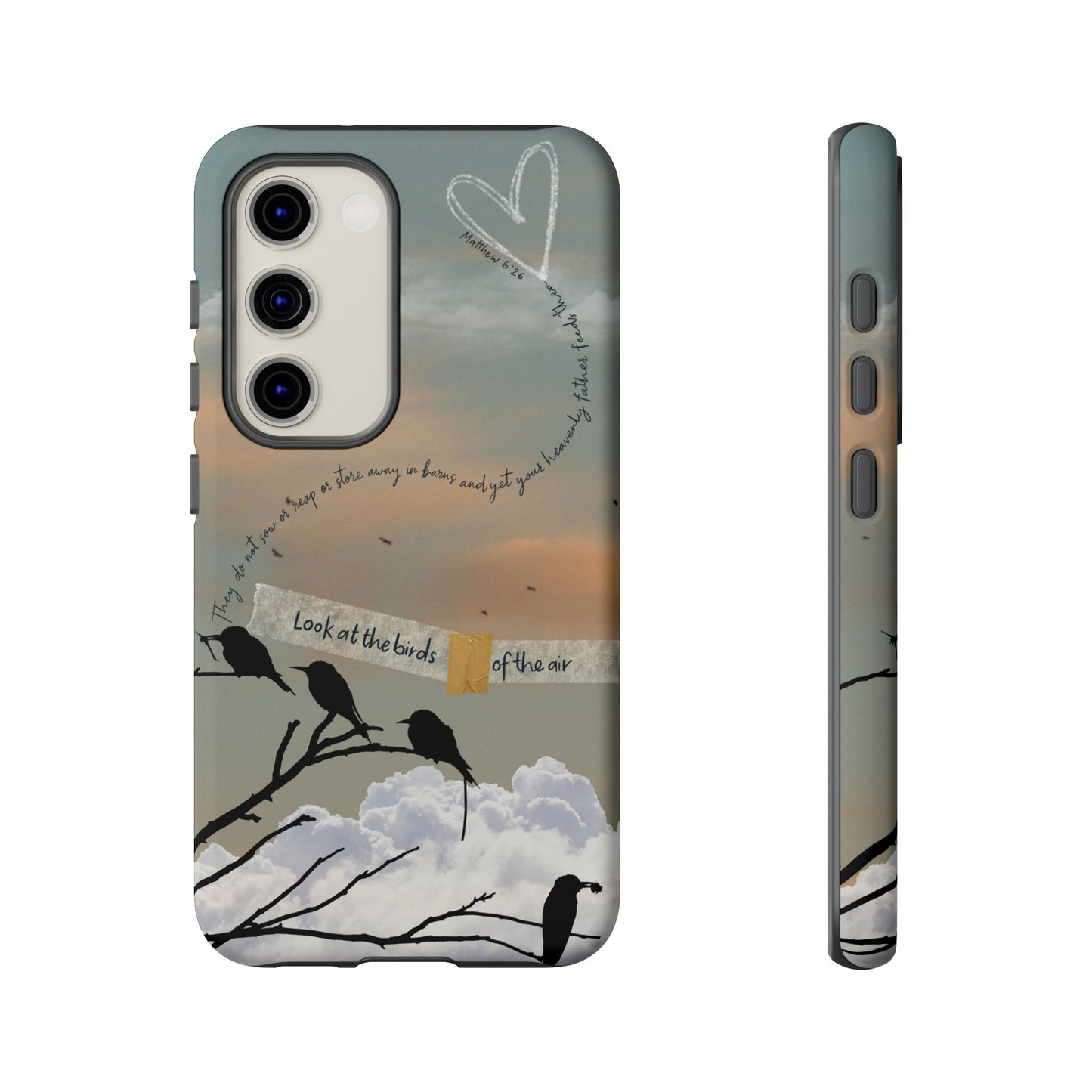 Look at the Birds of the Air, Luke Bible Verse Phone Case