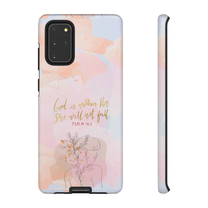 God is Within Her She will not fall Psalm 46:5 Bible Verse Phone Case