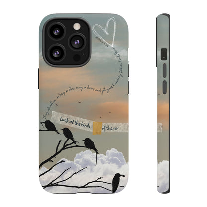 Look at the Birds of the Air, Luke Bible Verse Phone Case