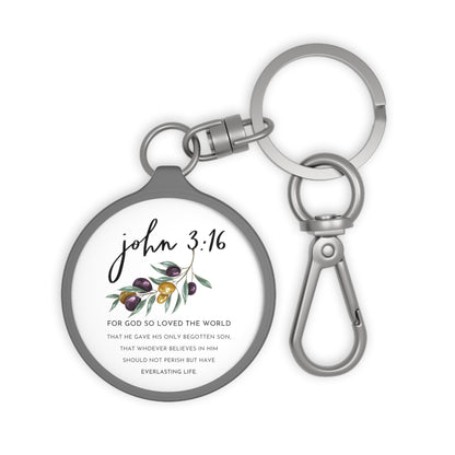 John 3:16 Bible Verse Keyring Tag