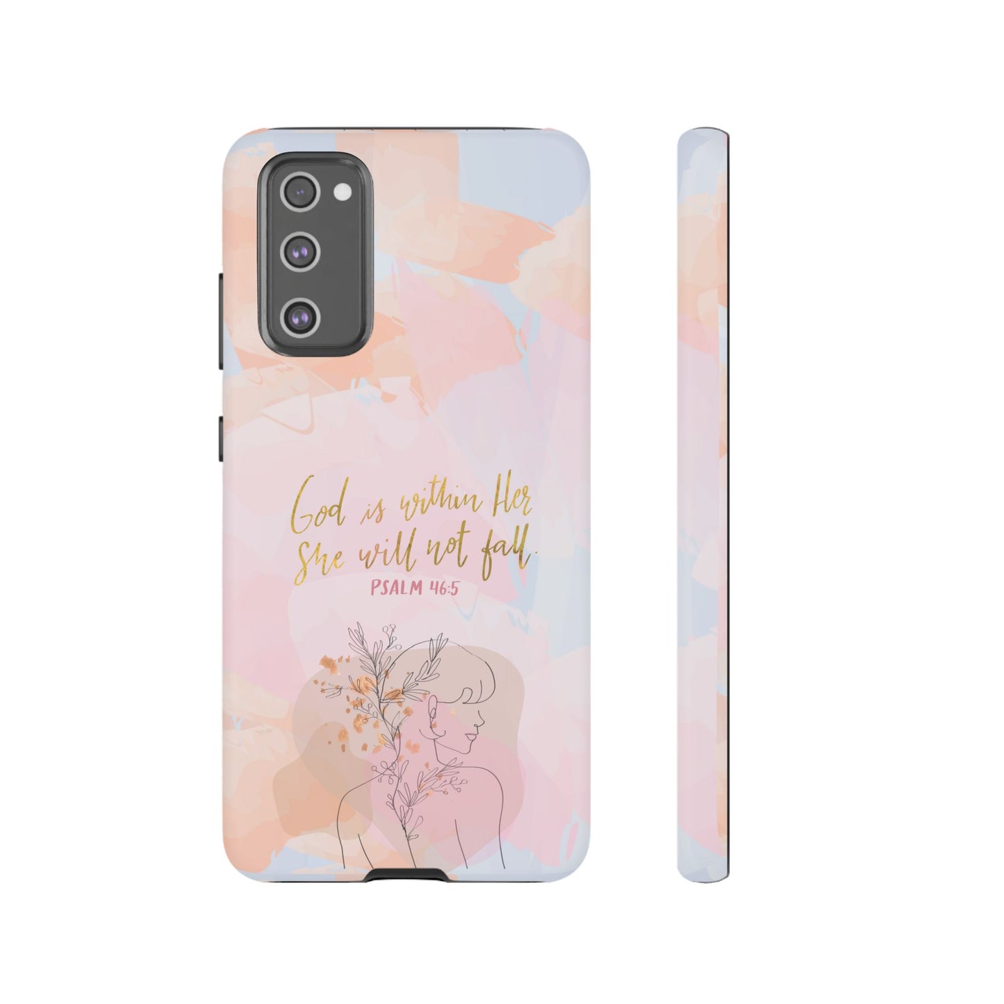 God is Within Her She will not fall Psalm 46:5 Bible Verse Phone Case