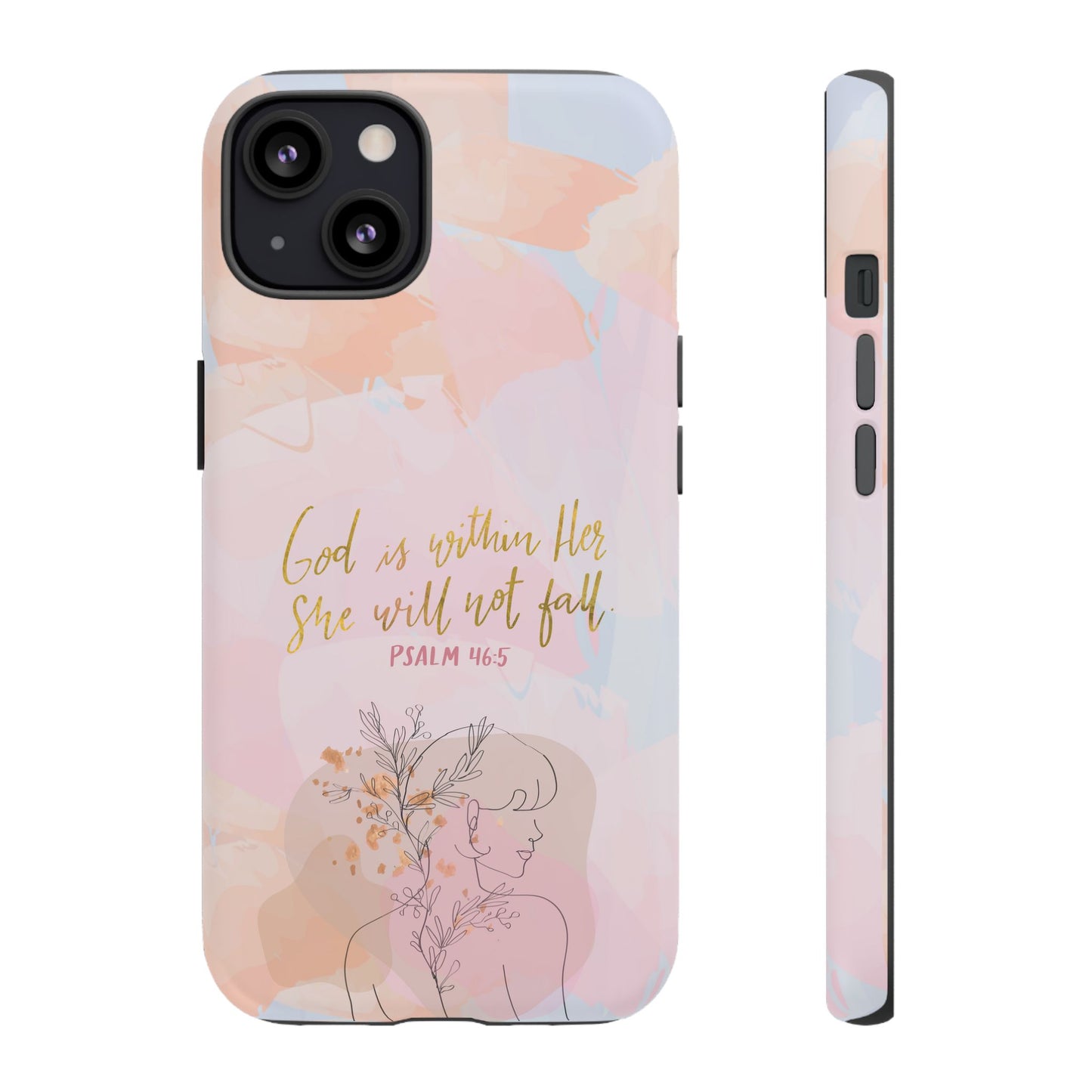 God is Within Her She will not fall Psalm 46:5 Bible Verse Phone Case