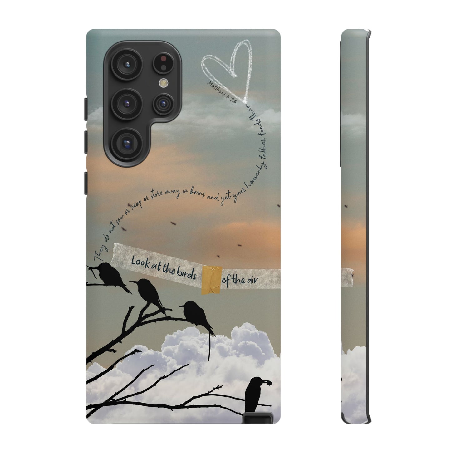 Look at the Birds of the Air, Luke Bible Verse Phone Case