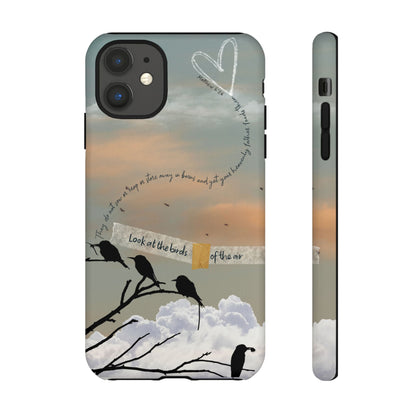 Look at the Birds of the Air, Luke Bible Verse Phone Case