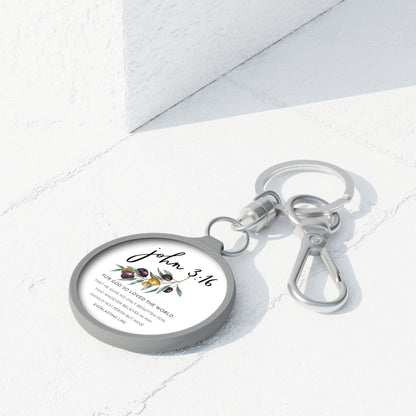 John 3:16 Bible Verse Keyring Tag