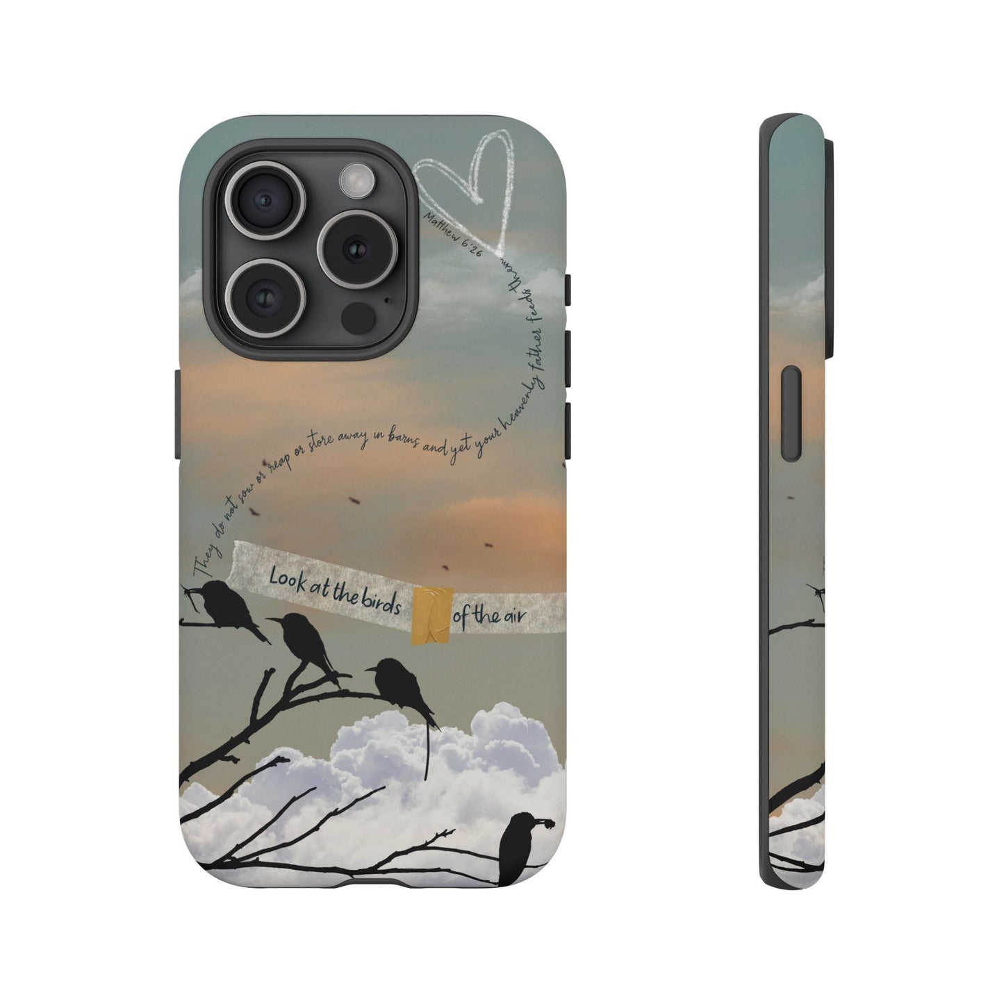 Look at the Birds of the Air, Luke Bible Verse Phone Case