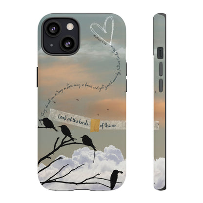 Look at the Birds of the Air, Luke Bible Verse Phone Case