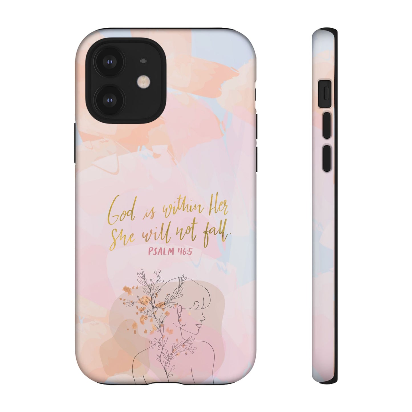 God is Within Her She will not fall Psalm 46:5 Bible Verse Phone Case