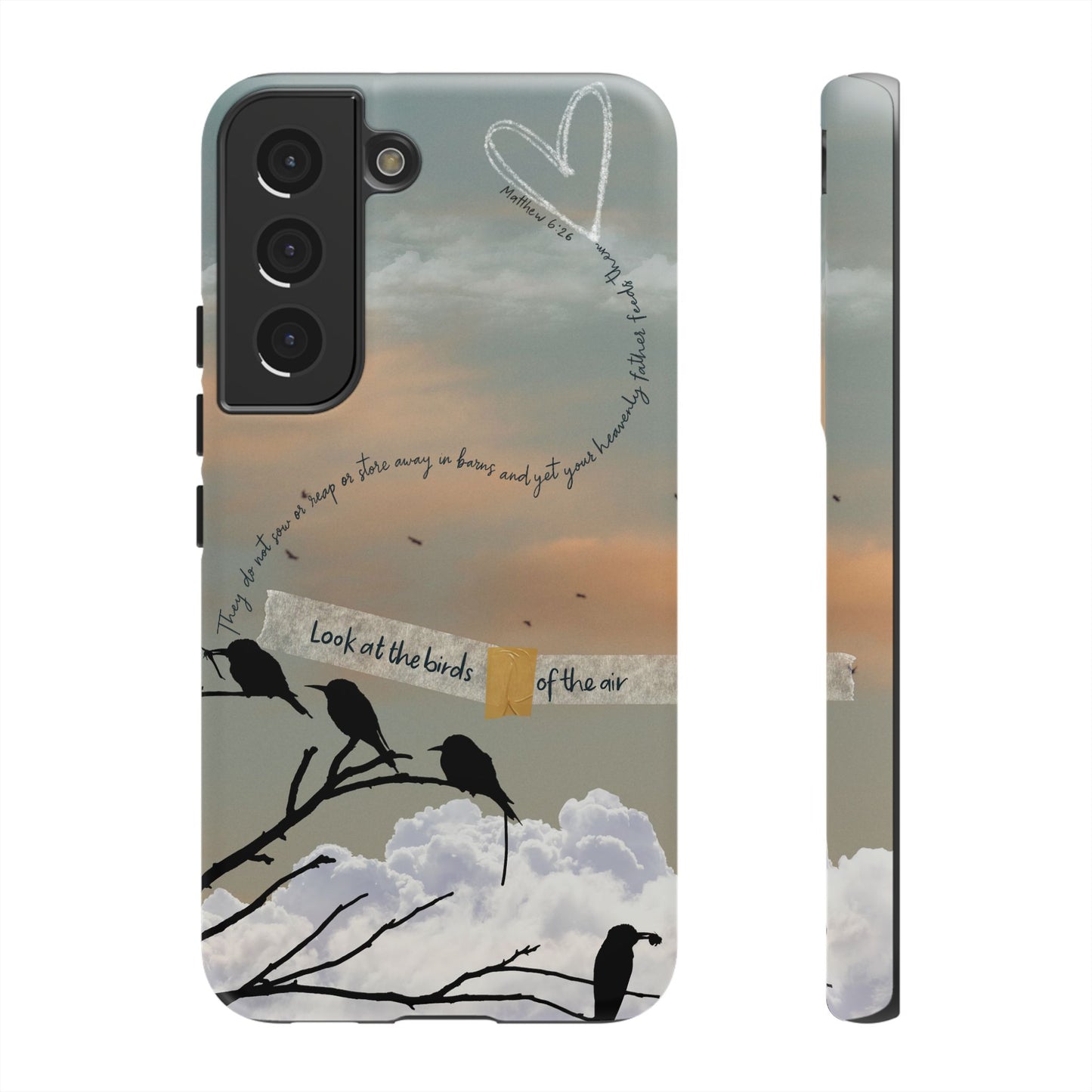 Look at the Birds of the Air, Luke Bible Verse Phone Case