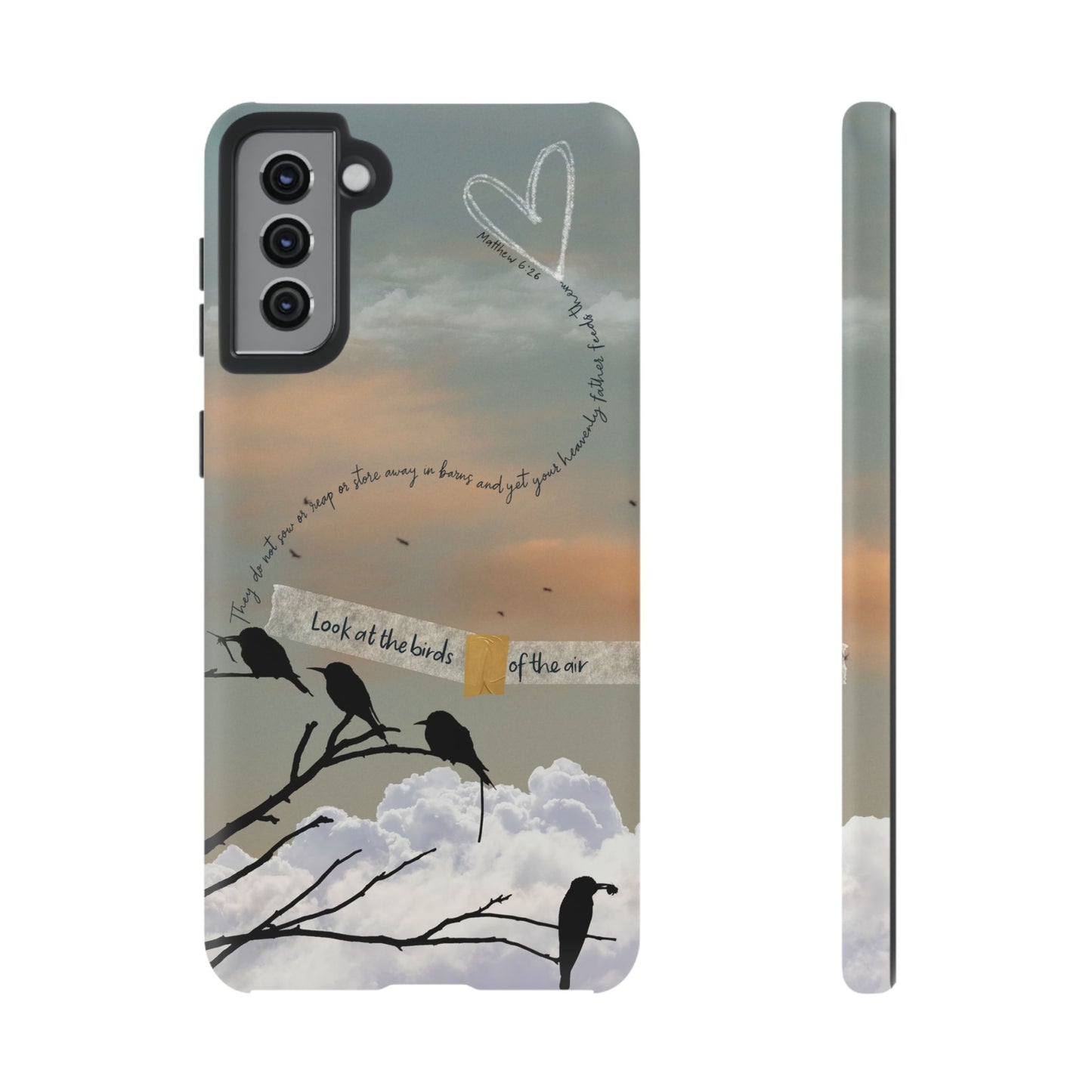 Look at the Birds of the Air, Luke Bible Verse Phone Case