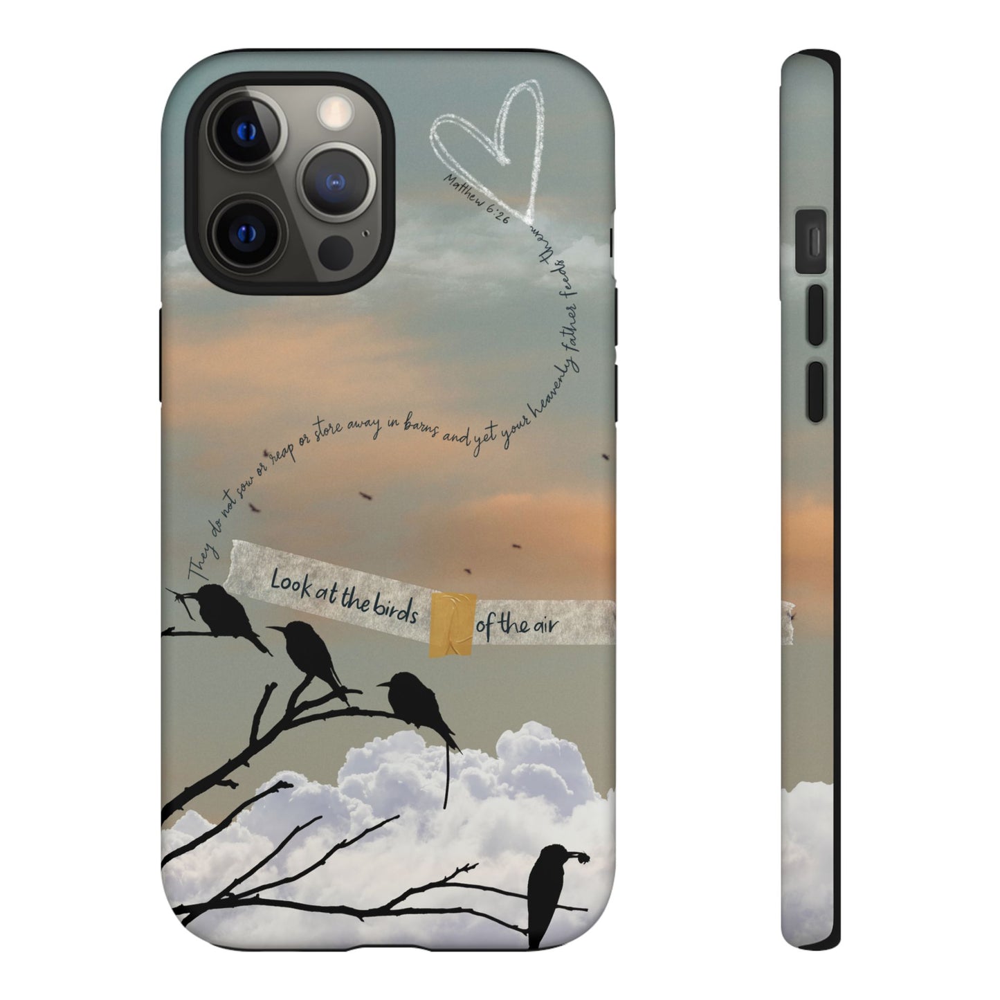 Look at the Birds of the Air, Luke Bible Verse Phone Case