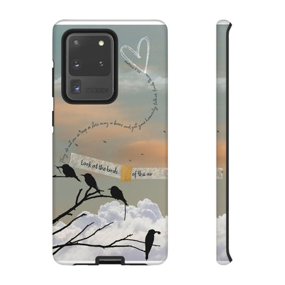 Look at the Birds of the Air, Luke Bible Verse Phone Case