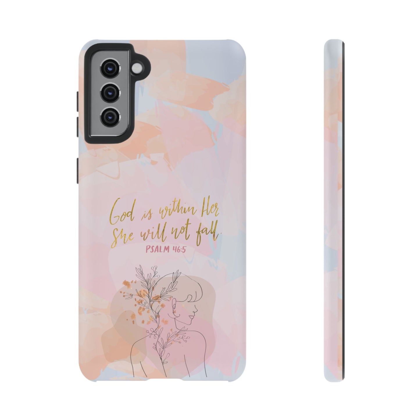 God is Within Her She will not fall Psalm 46:5 Bible Verse Phone Case