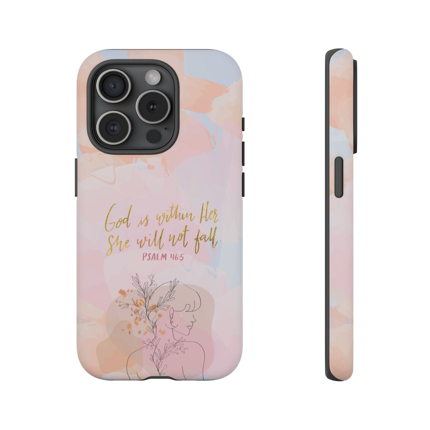 God is Within Her She will not fall Psalm 46:5 Bible Verse Phone Case