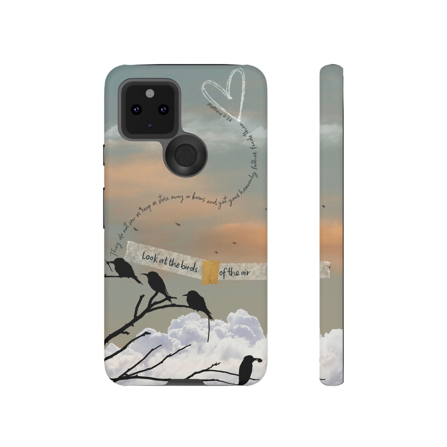 Look at the Birds of the Air, Luke Bible Verse Phone Case