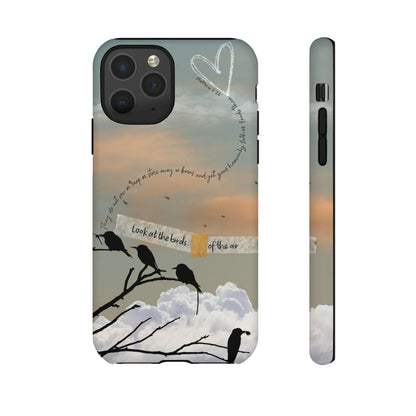 Look at the Birds of the Air, Luke Bible Verse Phone Case