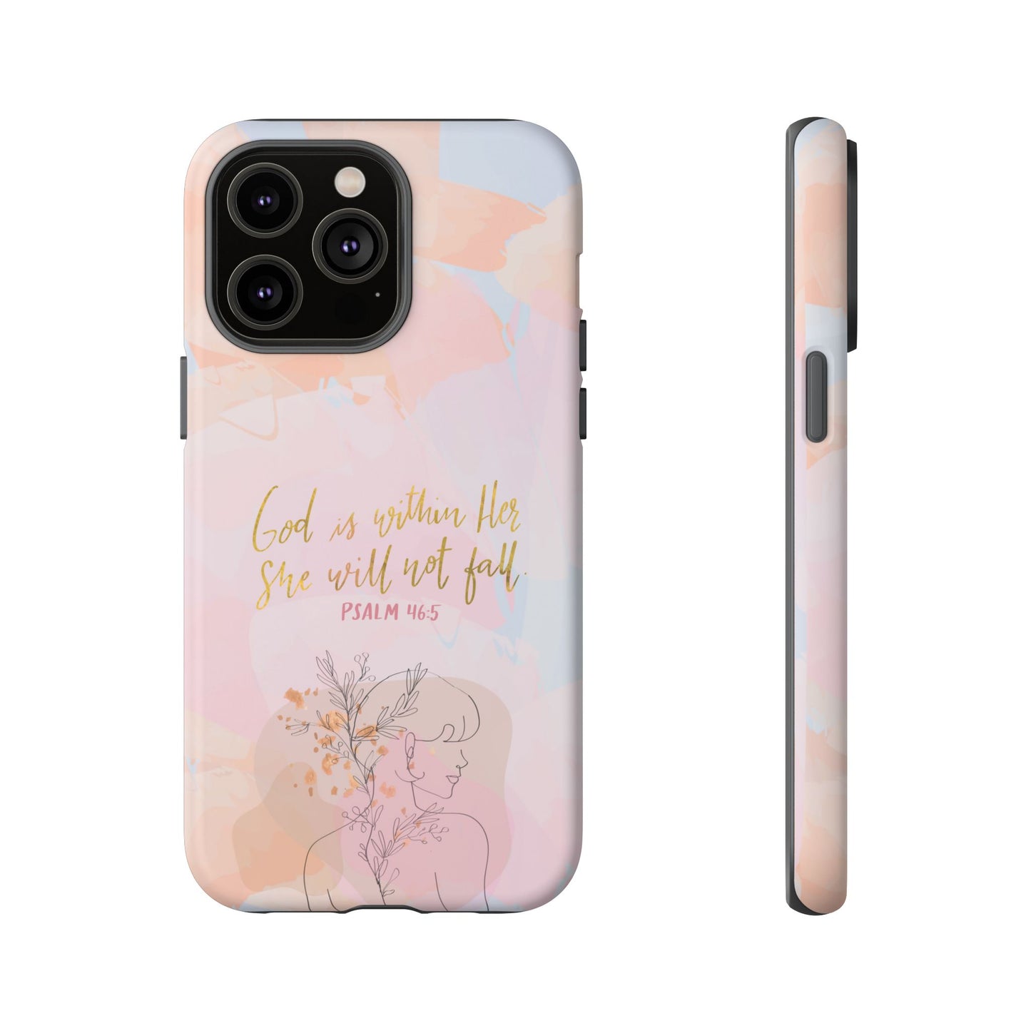 God is Within Her She will not fall Psalm 46:5 Bible Verse Phone Case