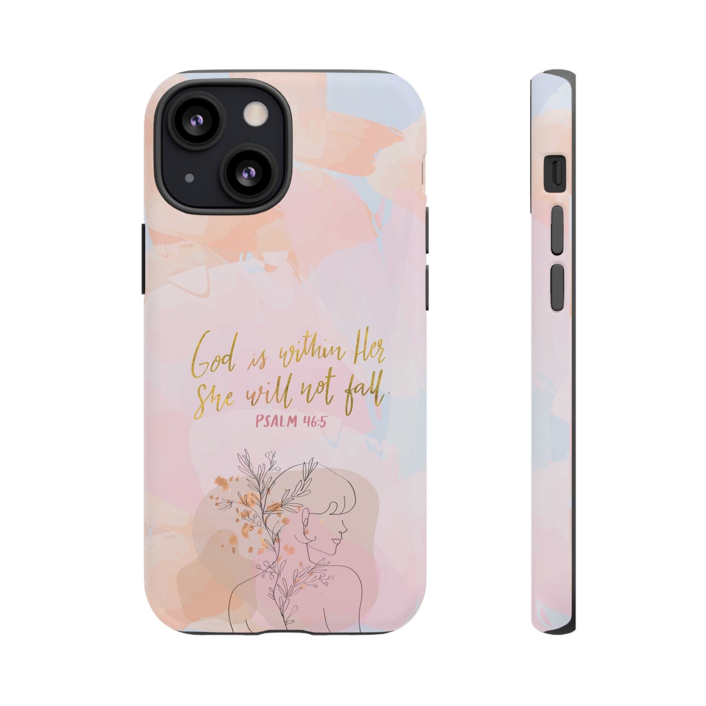 God is Within Her She will not fall Psalm 46:5 Bible Verse Phone Case