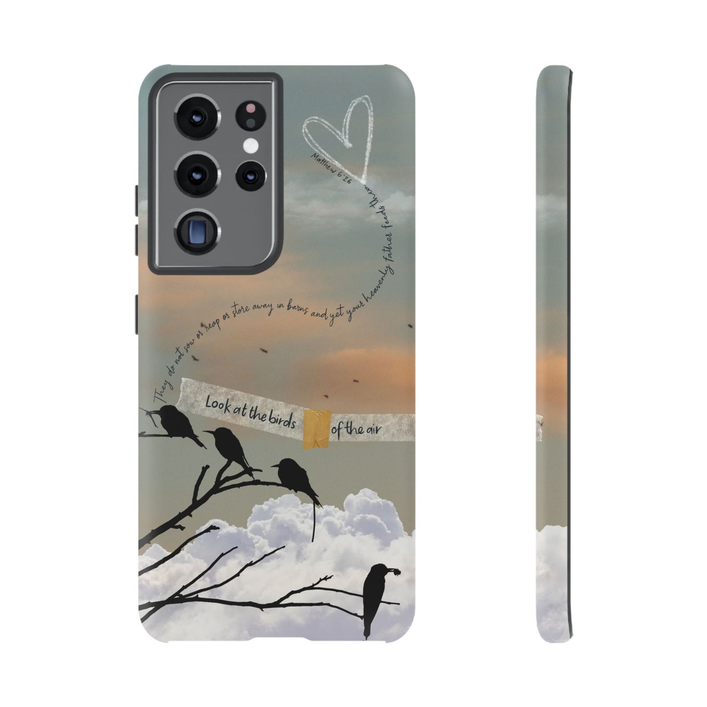 Look at the Birds of the Air, Luke Bible Verse Phone Case