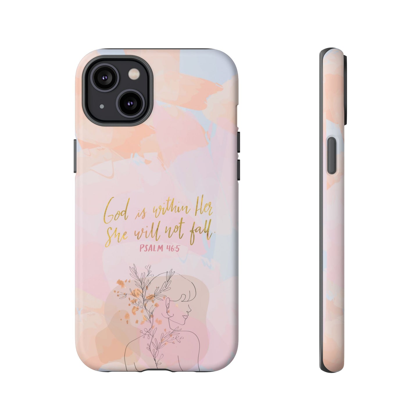 God is Within Her She will not fall Psalm 46:5 Bible Verse Phone Case