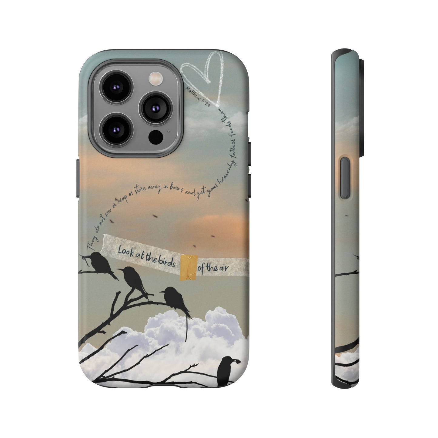 Look at the Birds of the Air, Luke Bible Verse Phone Case