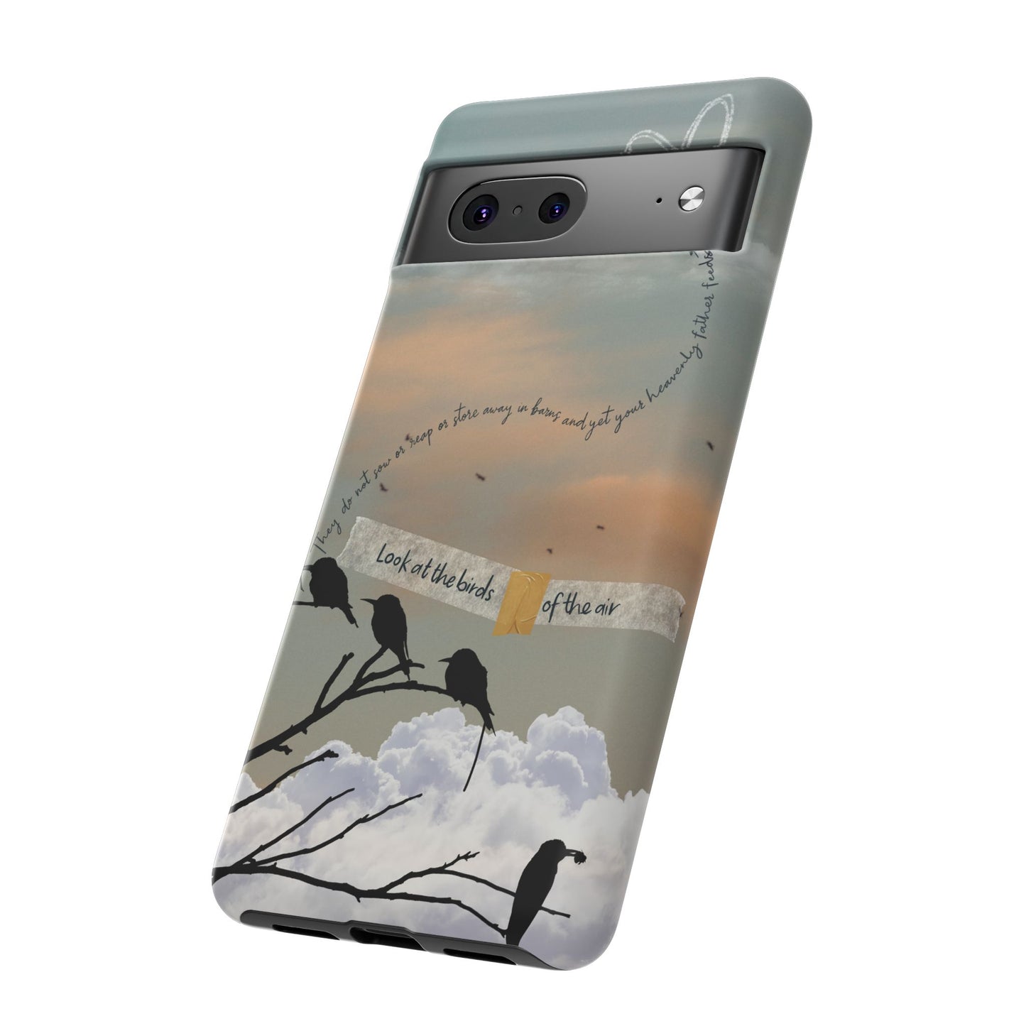 Look at the Birds of the Air, Luke Bible Verse Phone Case