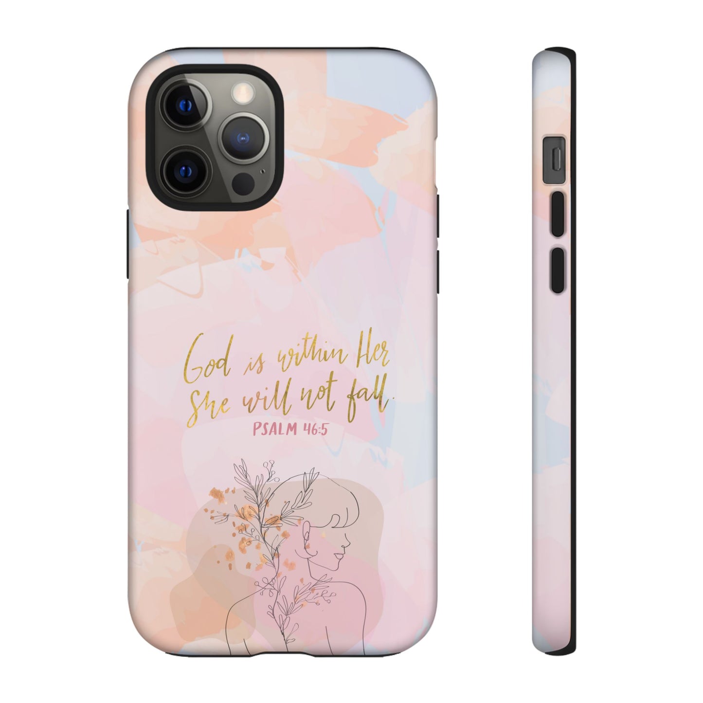 God is Within Her She will not fall Psalm 46:5 Bible Verse Phone Case