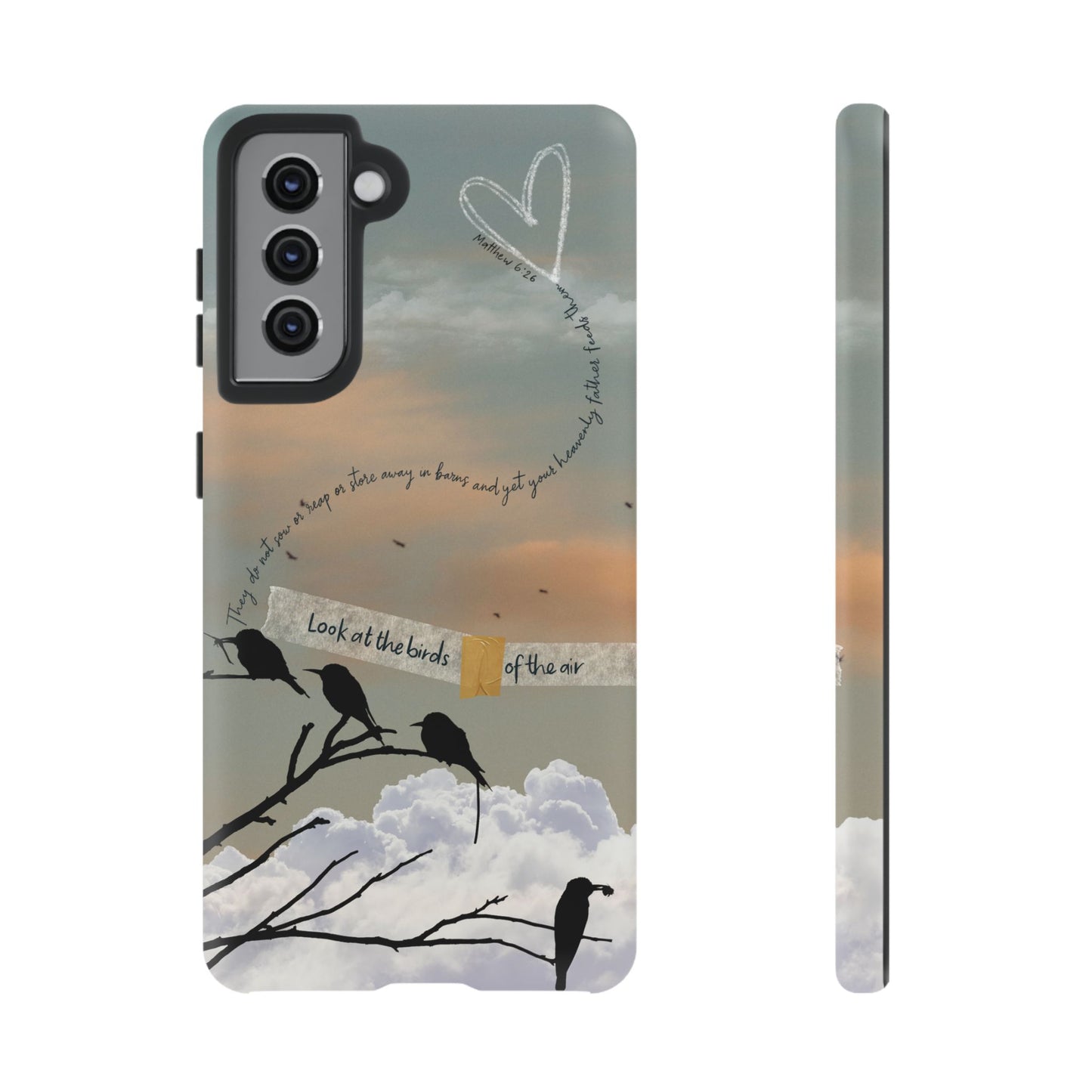 Look at the Birds of the Air, Luke Bible Verse Phone Case