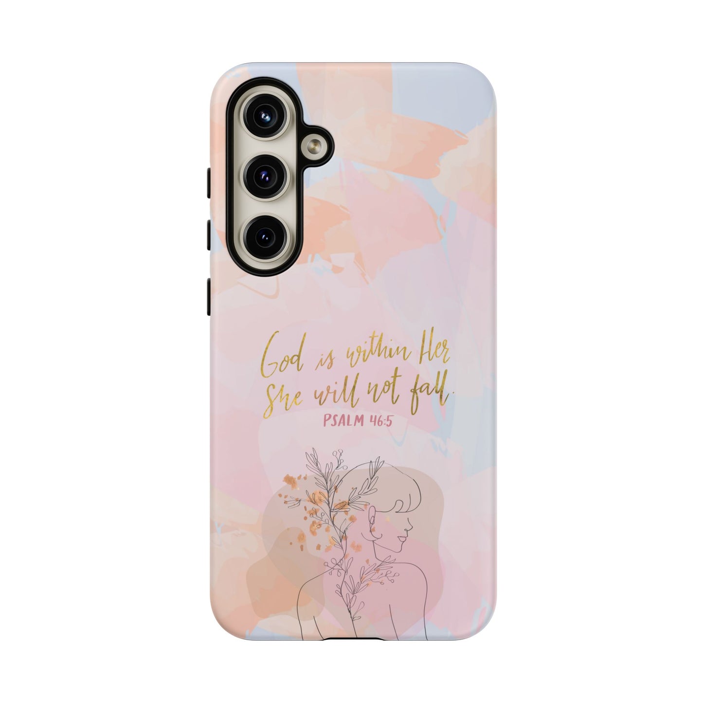 God is Within Her She will not fall Psalm 46:5 Bible Verse Phone Case