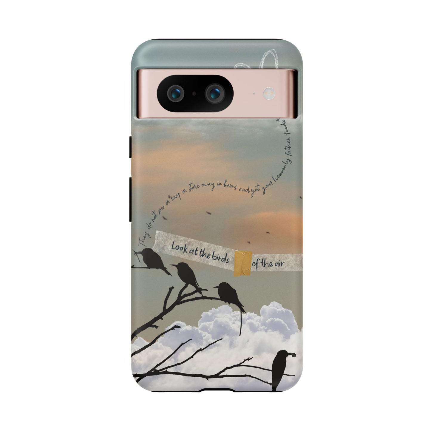 Look at the Birds of the Air, Luke Bible Verse Phone Case