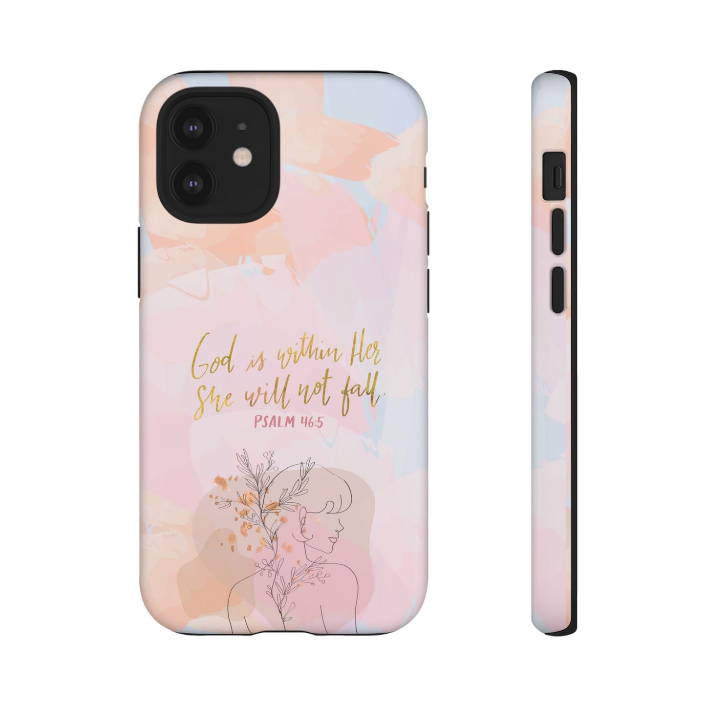 God is Within Her She will not fall Psalm 46:5 Bible Verse Phone Case