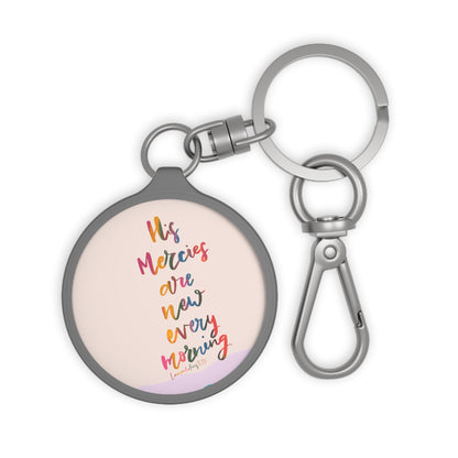 His Mercies are New Every Morning, Lamentations Bible Verse Keyring Tag