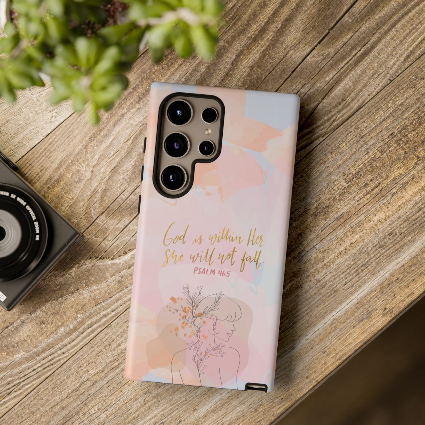 God is Within Her She will not fall Psalm 46:5 Bible Verse Phone Case