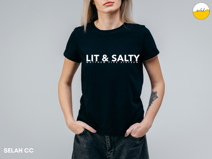 Lit and Salty Shirt | Matthew 5 13, 16 Bible Verse Shirt, Salt and Light | Christian Apparel | Unisex Shirt