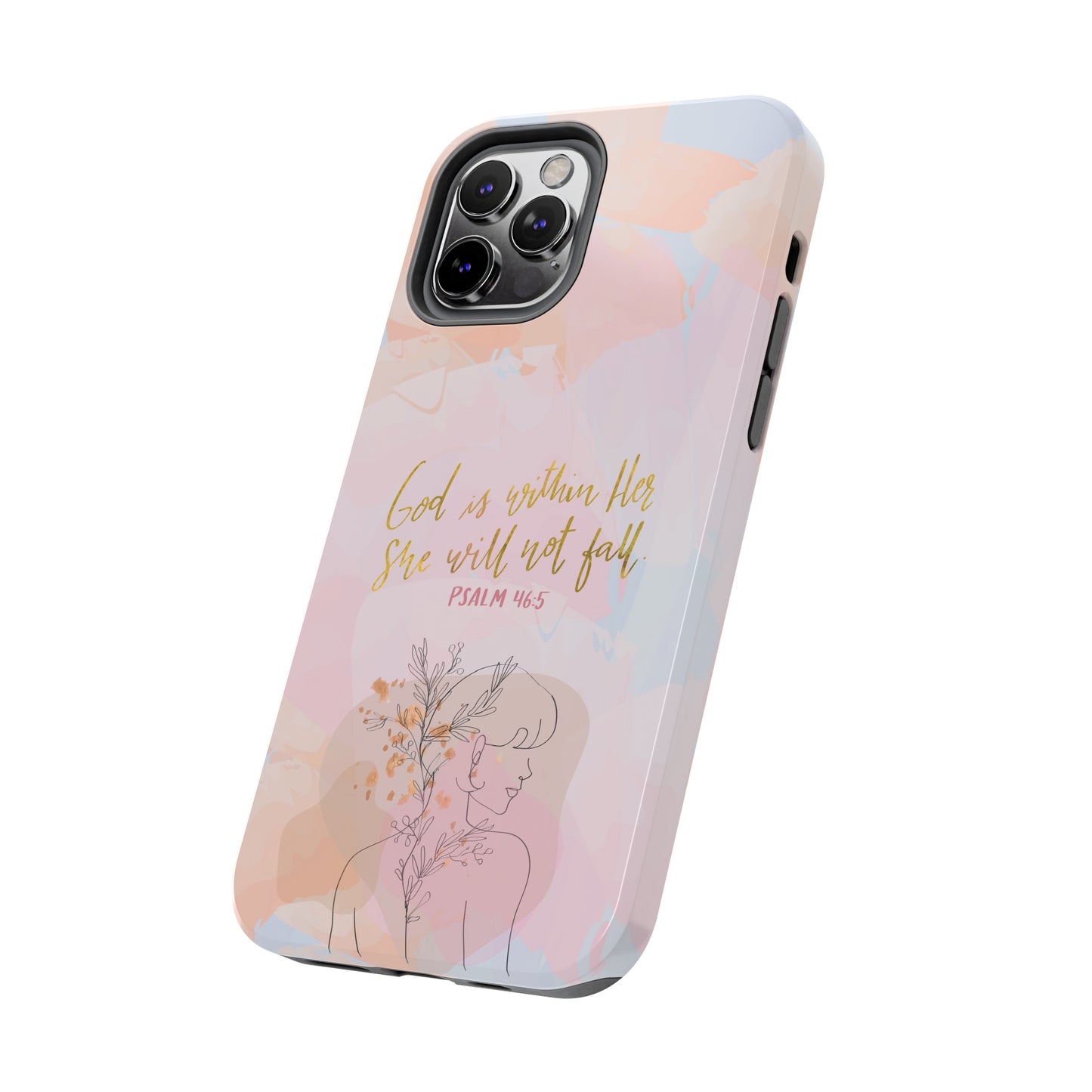 God is Within Her She will not fall Psalm 46:5 Bible Verse Phone Case