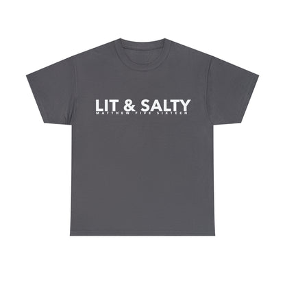 Lit and Salty Shirt | Matthew 5 13, 16 Bible Verse Shirt, Salt and Light | Christian Apparel | Unisex Shirt
