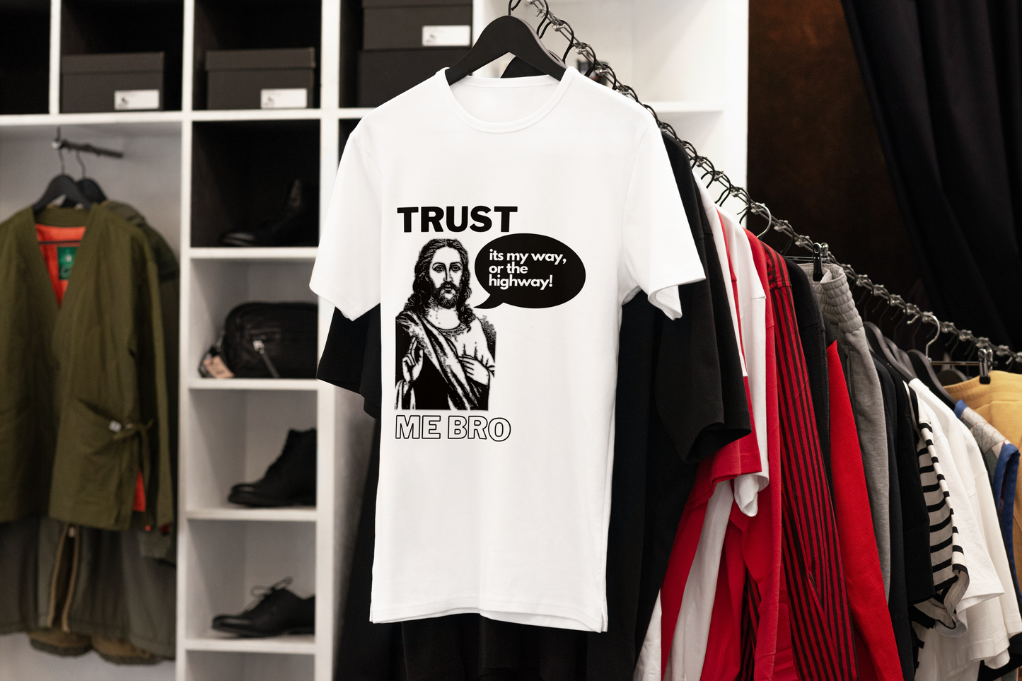 Trust God Bro Shirt, Jesus is the way truth light T-Shirt | Funny Meme Jesus Shirt | Christian Streetwear